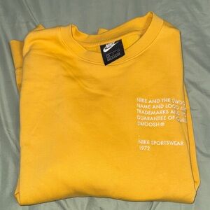 Nike Yellow Sweatshirt with Embroidery
